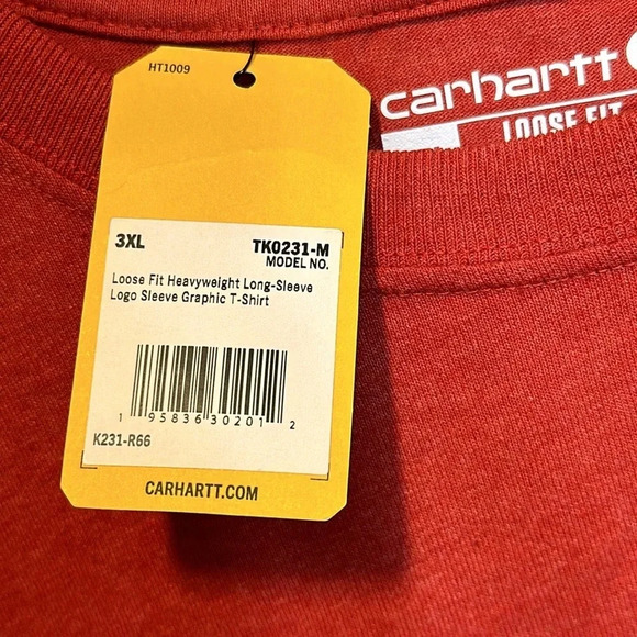 NWT Carhartt Men’s Long Sleeve Loose Fit Heavyweight Graphic T-Shirt SIZE 3XL - Picture 5 of 6